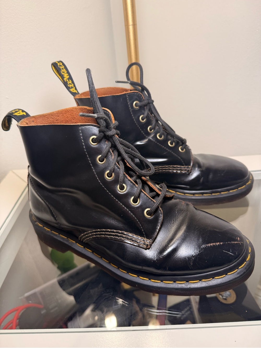 Dr. Martens 1460 Men's Black Lace-Up Leather Combat Boots
